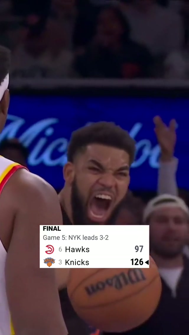 KNICKS WIN GAME FIVEEEE 😤😤 #nyknicks #nbaplayoffs #knickswin 