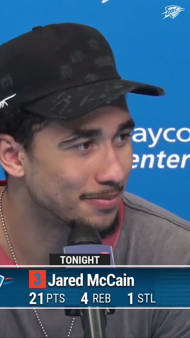 @Jared McCain got that dog in him‼️🤣 #okcthunder #jaredmccain 