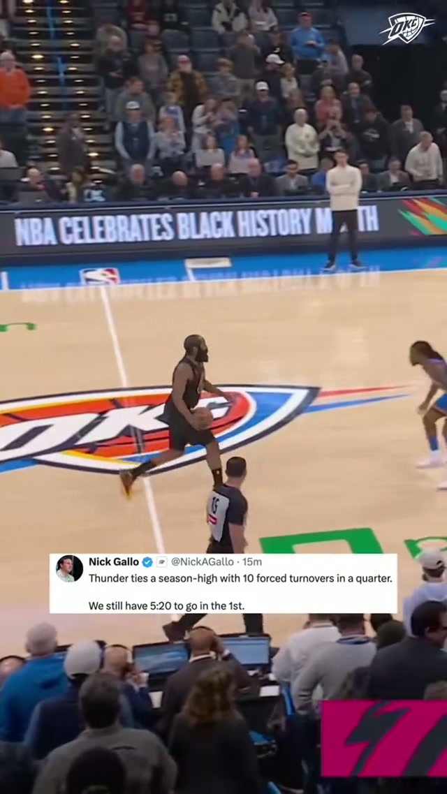 5️⃣5️⃣ seconds of Thunder steals and scores #okcthunder 