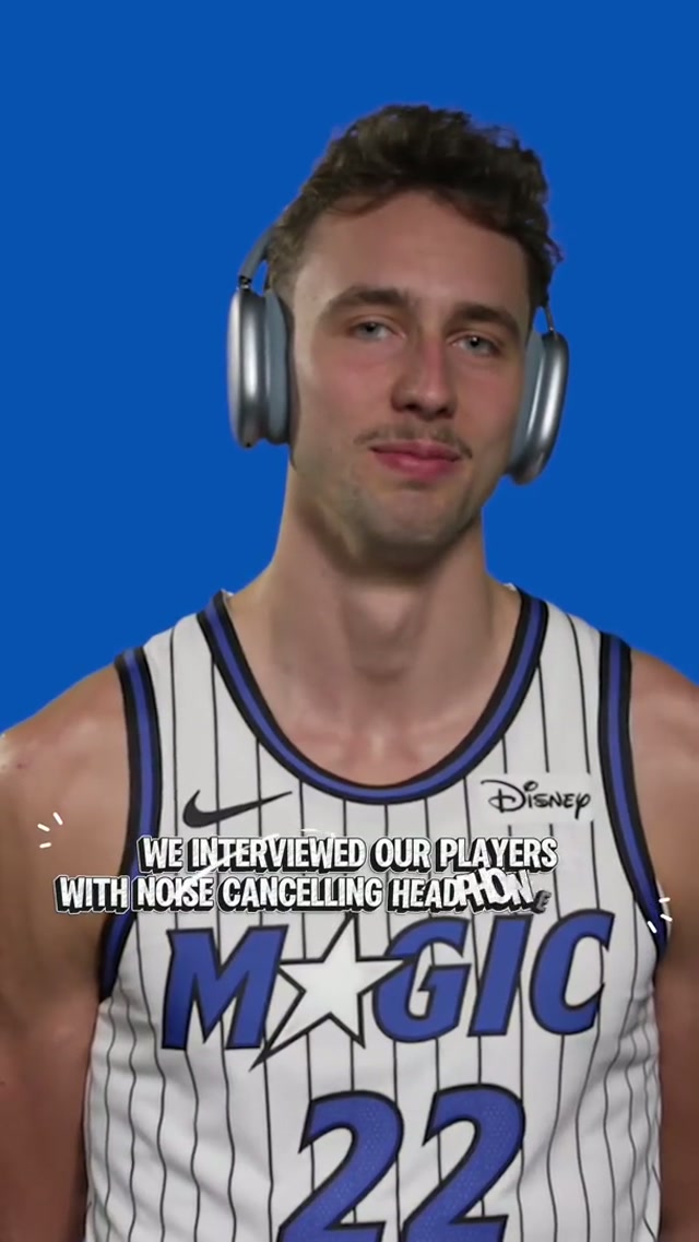 interviewing our players with noise cancelling headphones 😭🎧 #NBA #OrlandoMagic 