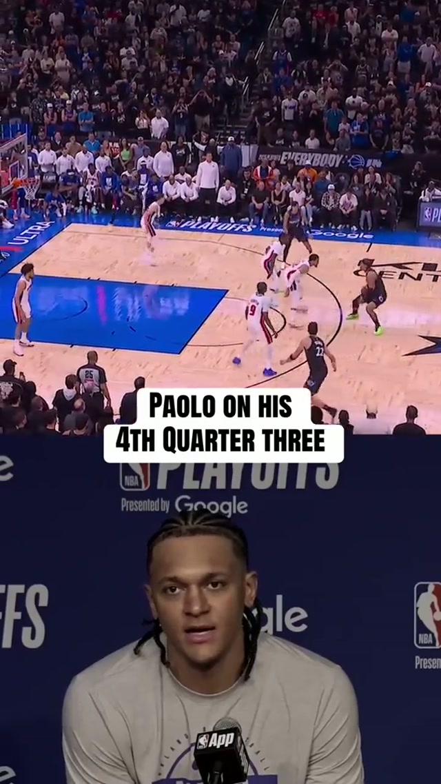 @Paolo Banchero💨 reflects on his clutch 3-pointer late in the 4th quarter 🔥 #NBA #OrlandoMagic 