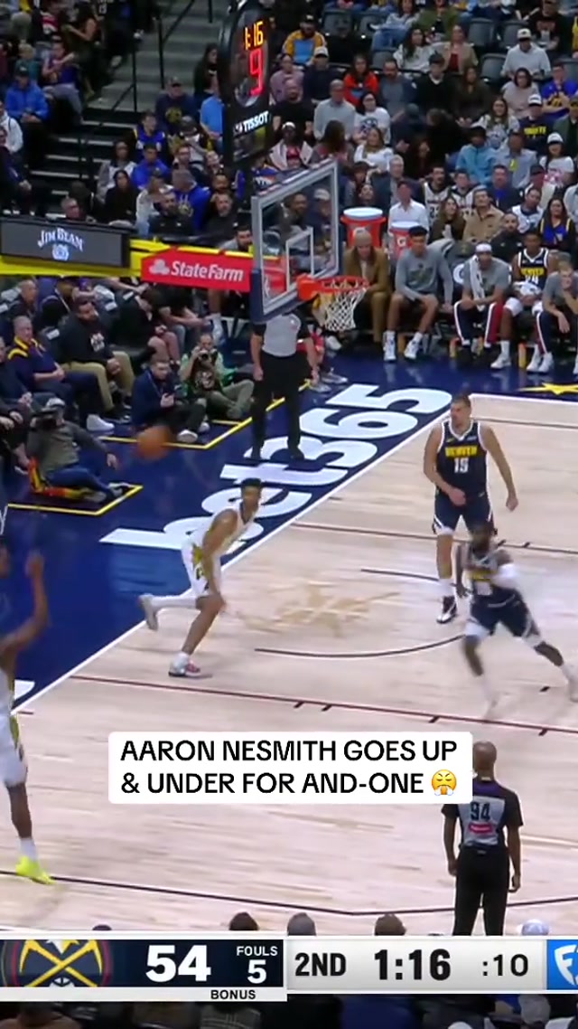 Aaron Nesmith with the tough bucket + the foul 💪 #aaronnesmith #nba #pacers 