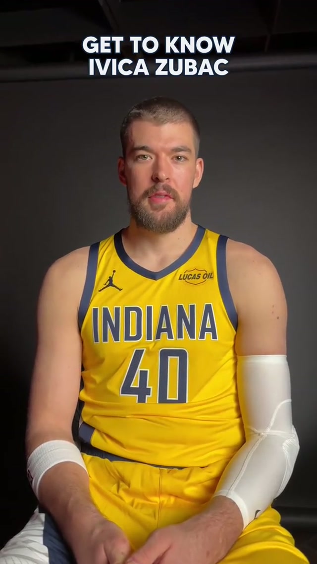 Rapid fire questions with Ivica Zubac 🍝#NBA #Pacers #rapidfirequestions #basketball #nba 