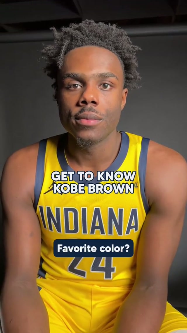 Rapid fire questions with Kobe Brown 🦁 #NBA #Pacers #rapidfirequestions #basketball #favorites 