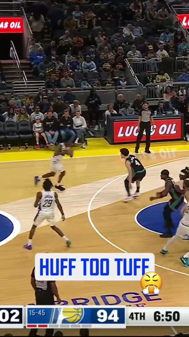 Jay Huff rattles the rim on the putback 😤 #nba #pacers #basketball #jayhuff #dunk