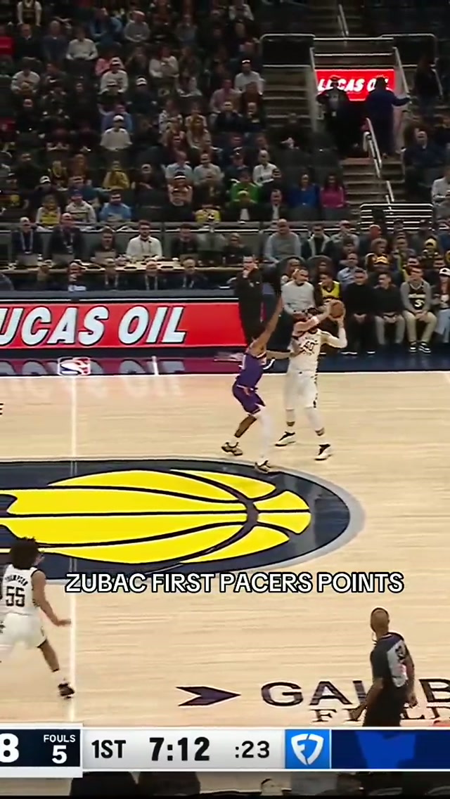 Slam dunk from Ivica Zubac for his first points #pacers #indiana #nba 