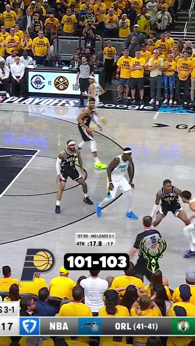As fantastic a finish as there can be 💥

Down by 7 with 40 seconds to go in overtime and never gave up. #nba #nbaplayoffs #pacers #basketball #tyresehaliburton 