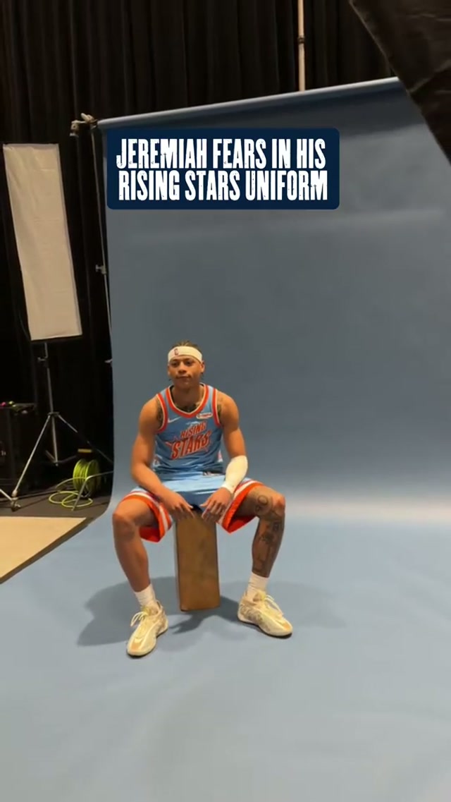 first look before tonight 👀 #risingstars #jeremiahfears #nballstars #nbarisingstars #rookie