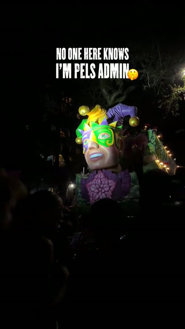 admin wants to experience Mardi Gras too #mardigras #undercover #nooneknows #nola #parade 