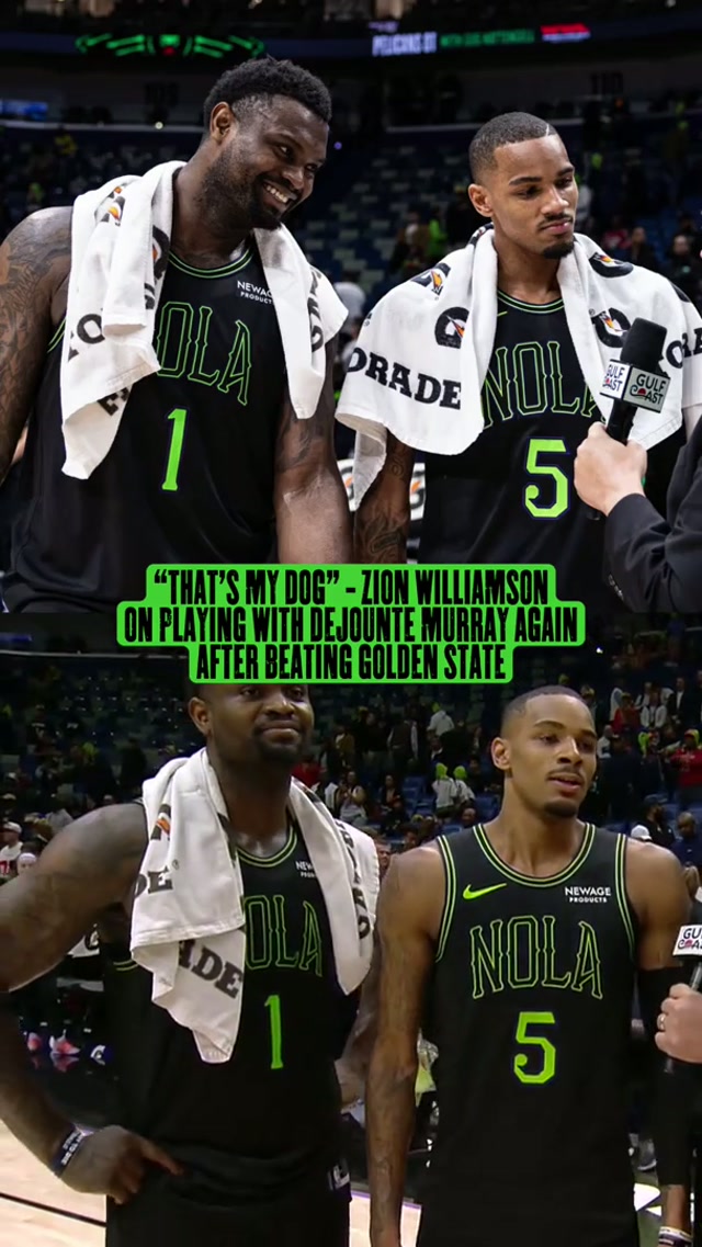 Dawgs 🤝 #neworleanspelicans #goldenstate #win #zionwilliamson #dub 