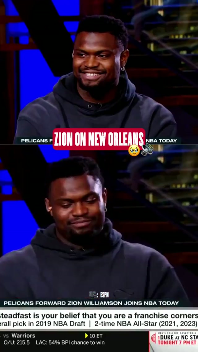 “New Orleans is home for me”🥹🔊 #zionwilliamson #zion #neworleans #nba #quote 