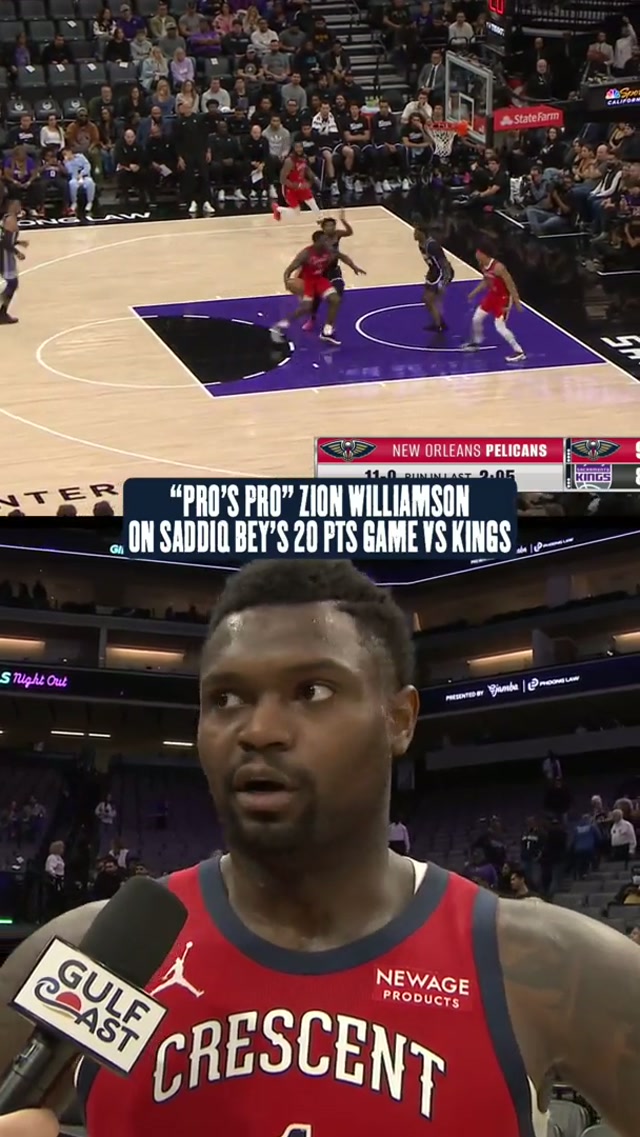 Wise words Z 👏 #neworleanspelicans #dub #zionwilliamson #saddiqbey 