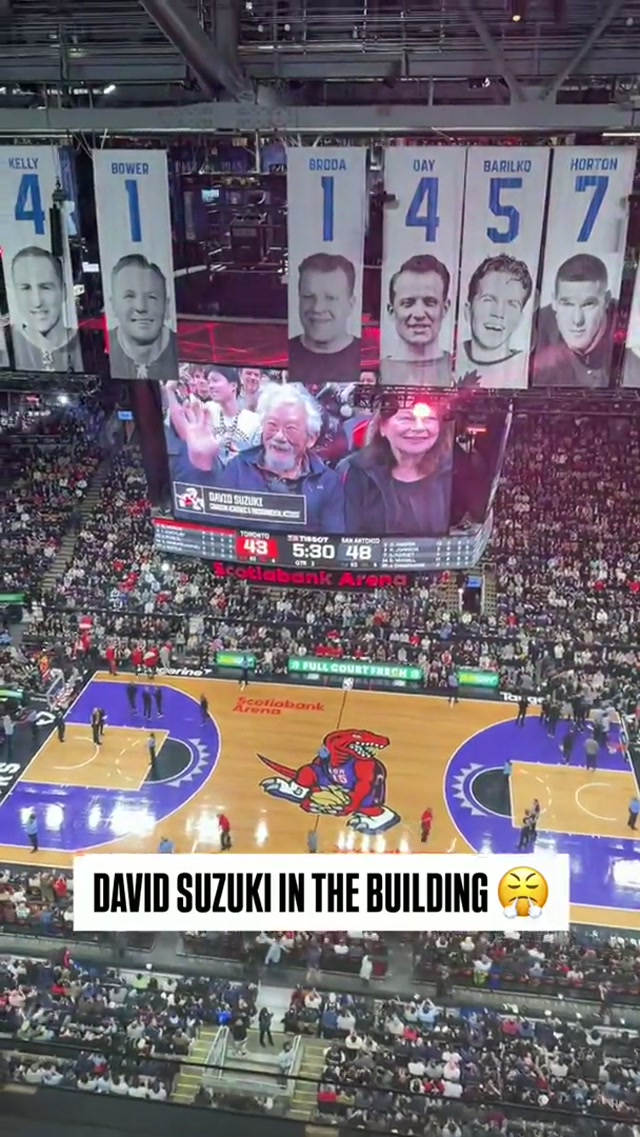 DAVID SUZUKI IN THE BUILDING 🌎 #raptors #nba #fyp 