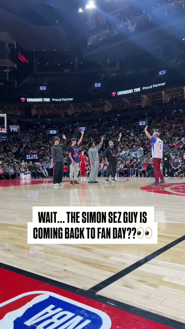 WAIT… THE SIMON SEZ GUY IS BACK?! 👀

Raptors Fan Day presented by Canadian Tire just got dangerous.
Link in bio.
#raptors #nba #fyp