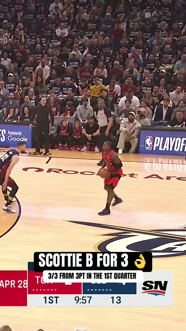YEAHHH 4️⃣ #raptors #nba #ScottieBarnes #playoffs