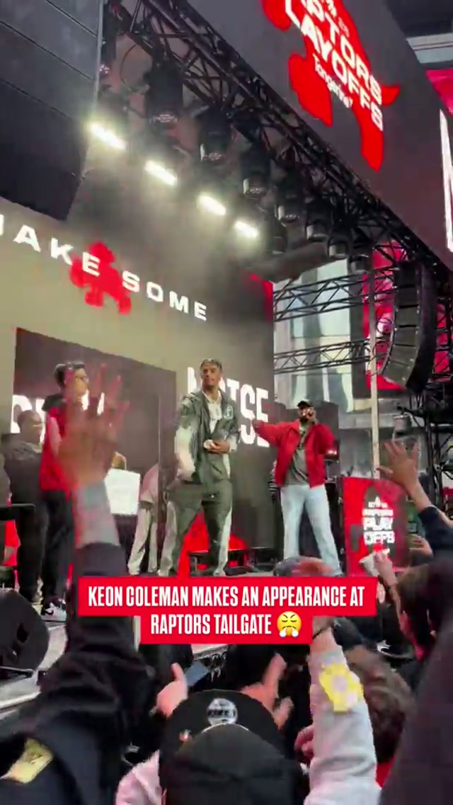 Keon Coleman pulled up to Raptors Tailgate 🤝 @Buffalo Bills 