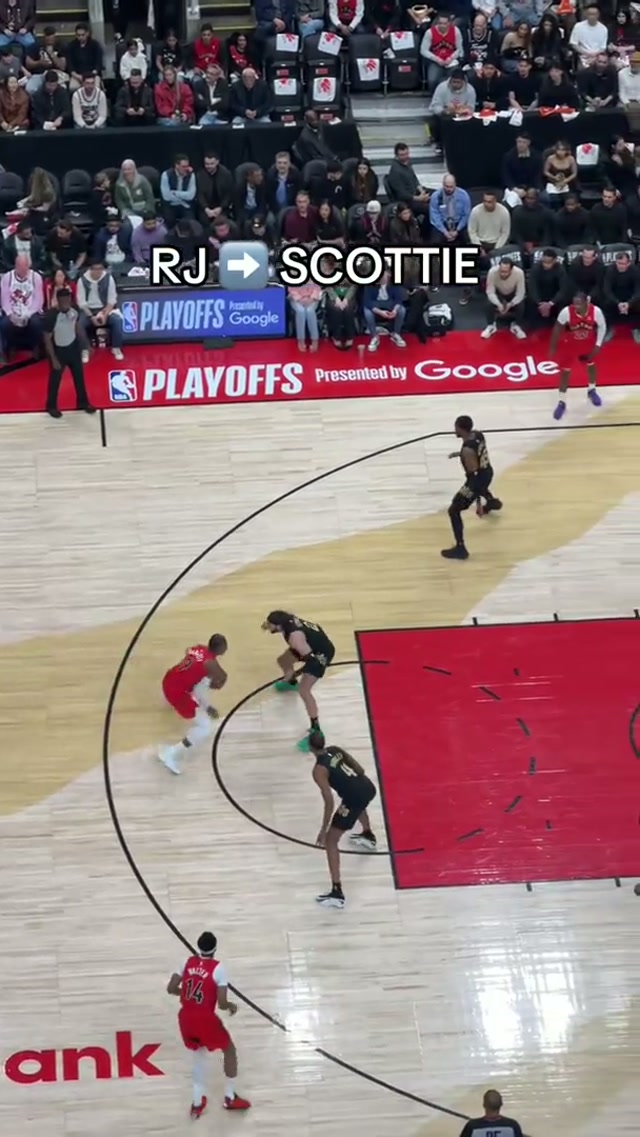 THAT RJ TO SCOTTIE LINKUP NEVER MISS 🔥 
#raptors #nba #playoffs 