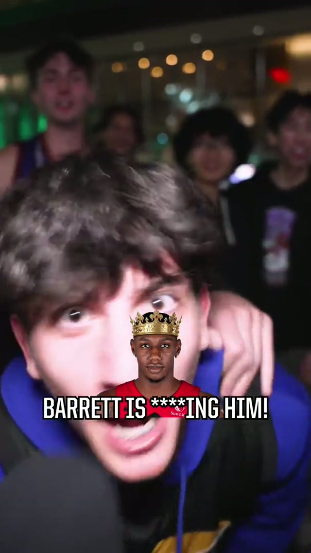 FAN HOT TAKES 🗣️ : RJ “BODMON” BARRETT ENERGY ALL NIGHT 😤 #raptors #qotd #fyp 