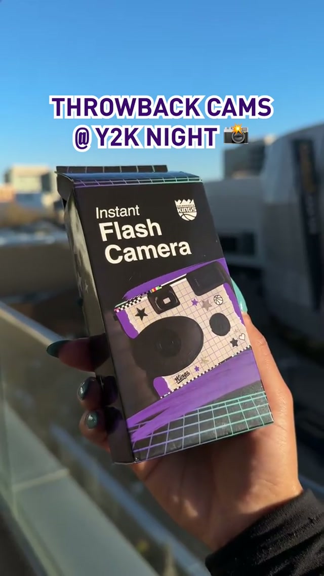 snap flicks in early 2000’s style at y2k night 📸🪩 
 
the first 7000 fans will receive @ticketmaster disposable cameras for the Kings game vs. the Pacers on March 10!