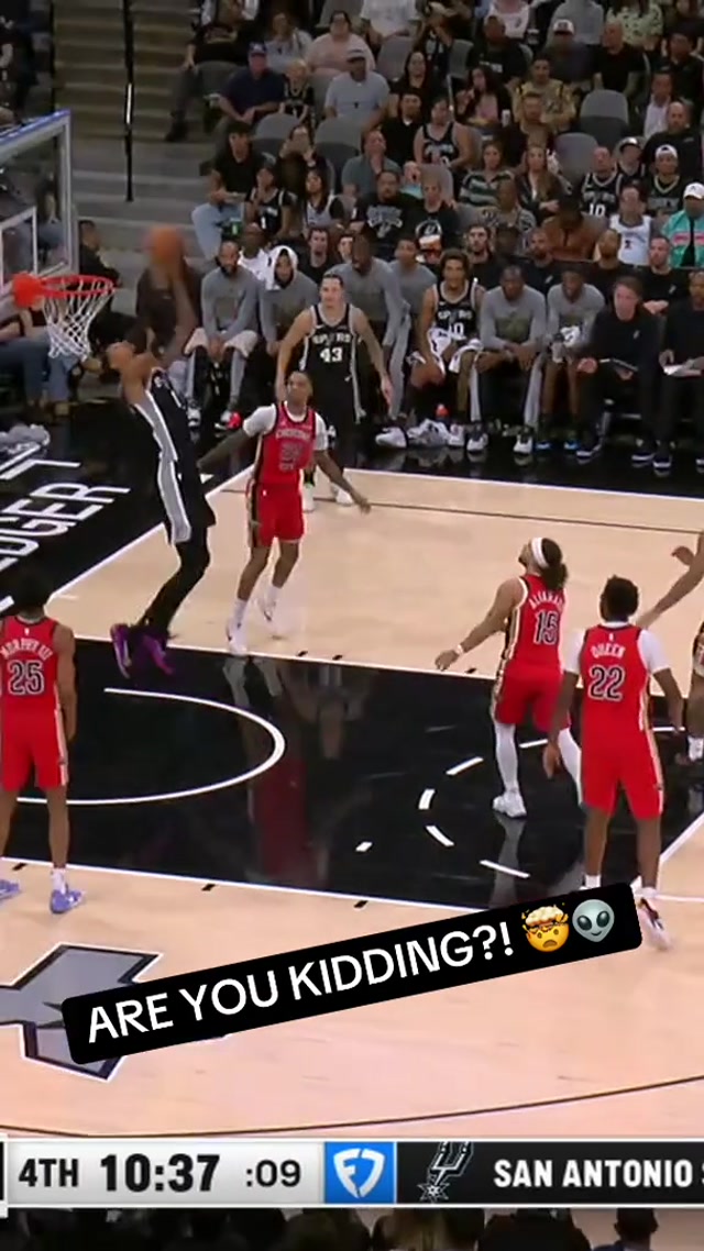admin has no words 😦 #spurs #nba #wemby #stephoncastle 📺 FanDuelSN SW