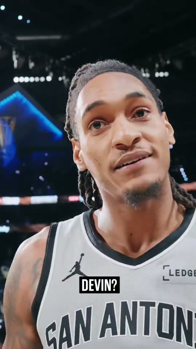 We’re here to win it 🗣️ #nba #spurs #nbacup #devinvassell 