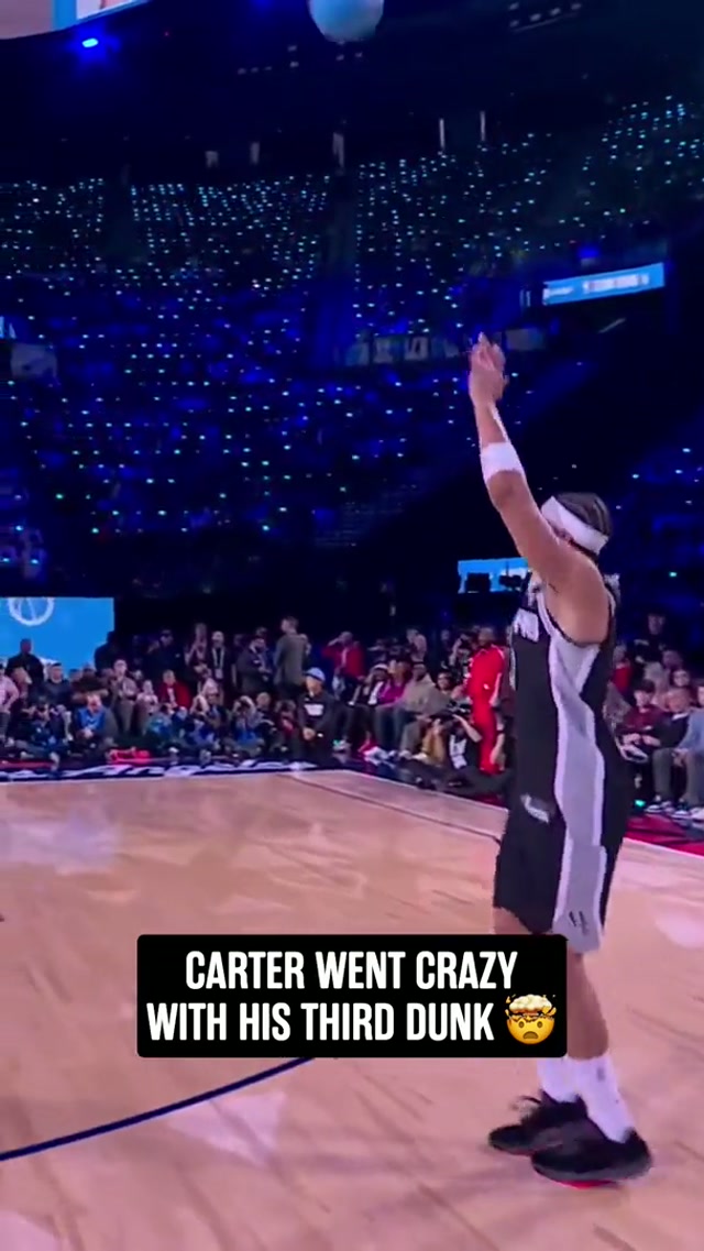 Between the legs was nasty 🔥 #spurs #nba #carterbryant #nbaallstar #dunkcontest