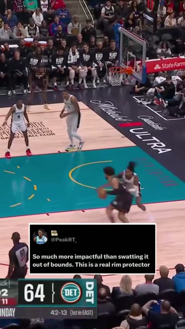 6️⃣ blocks for Wemby ‼️ via PeakRT_/X #nba #spurs #victorwembanyama 