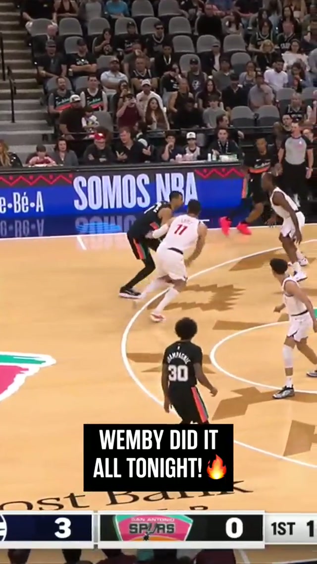 VIC WAS HOOPIN' 🔥 #spurs #nba #wemby #sanantonio