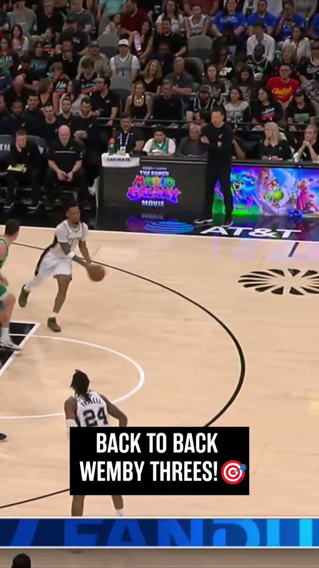 W3MBY FROM DOWNTOWN 🔥🔥 #nba #spurs #victorwembanyama 📺 FanDuelSNSW, NBC & Peacock