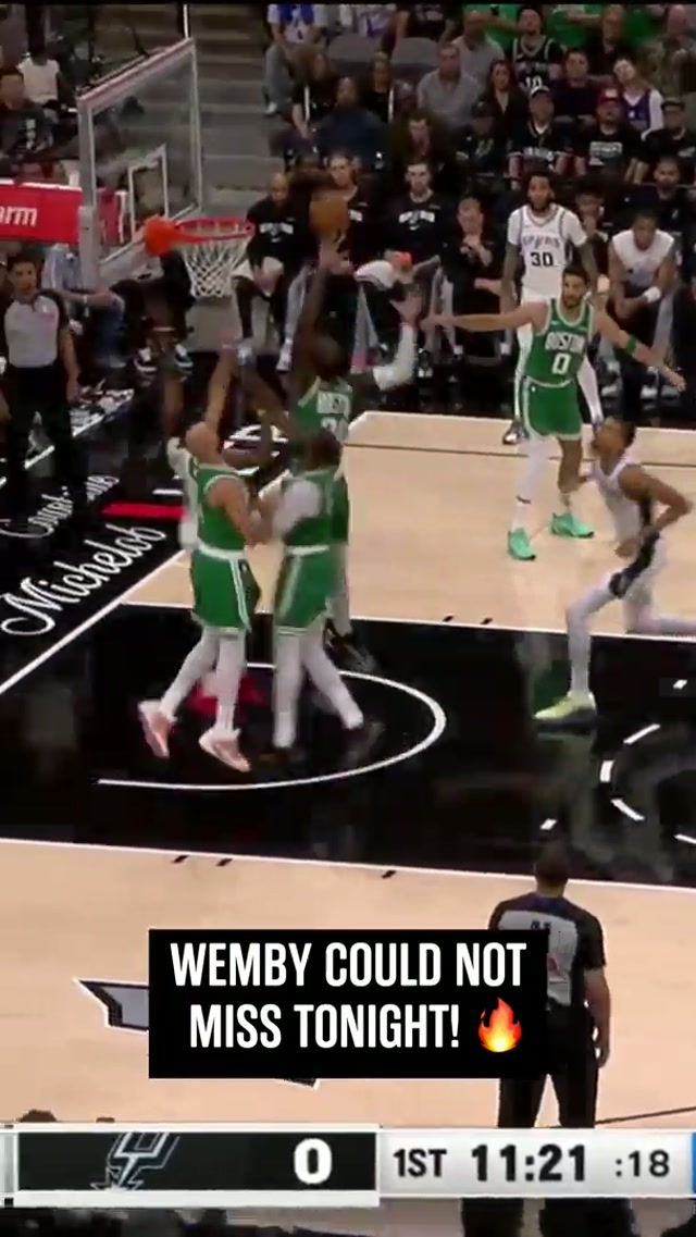 39 PTS, 11 REB, 8 3PM for the 👽 #nba #spurs #wemby #victorwembanyama 