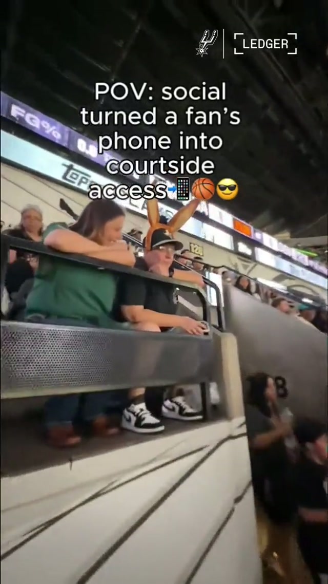 courtside phone 📱 #Spurs #NBA