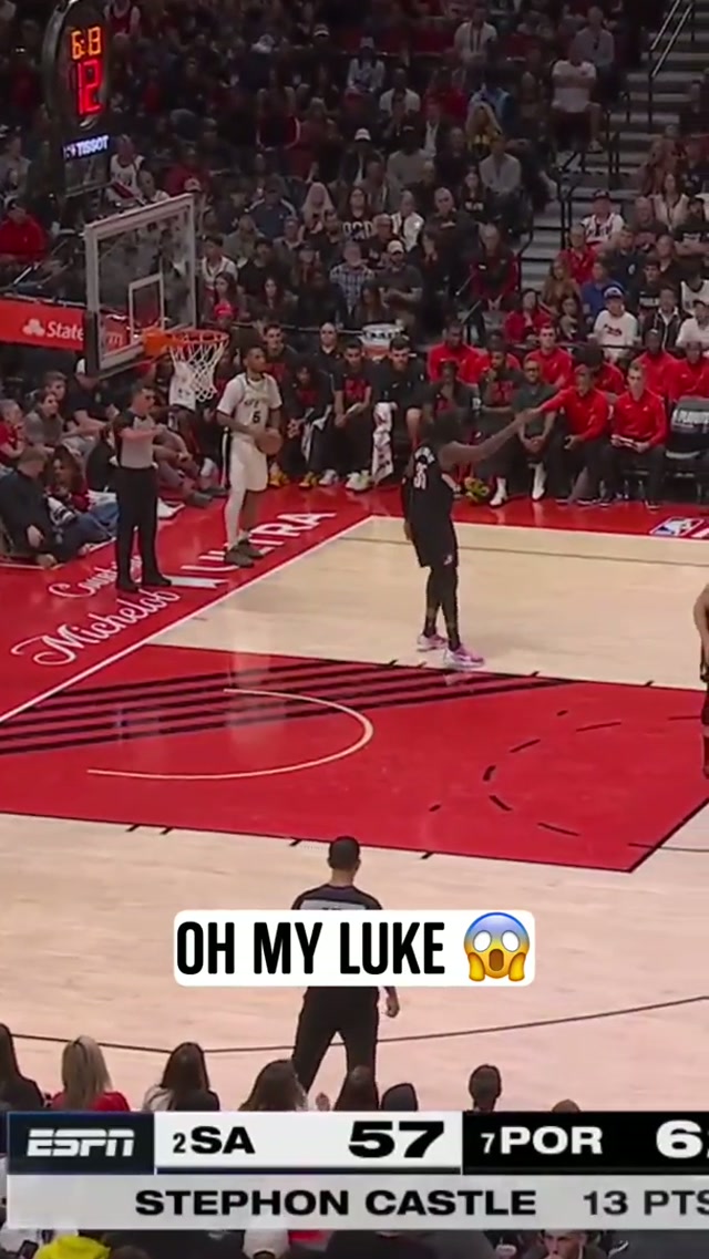 THIS LUKE LOB OMG 😳 #spurs #nba #lukekornet #playoffs