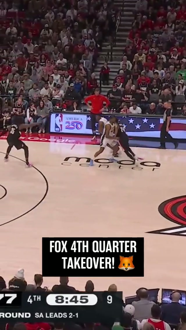 SWIPA TOOK OVER IN GAME 4 🔥 #spurs #nba #playoffs #deaaronfox