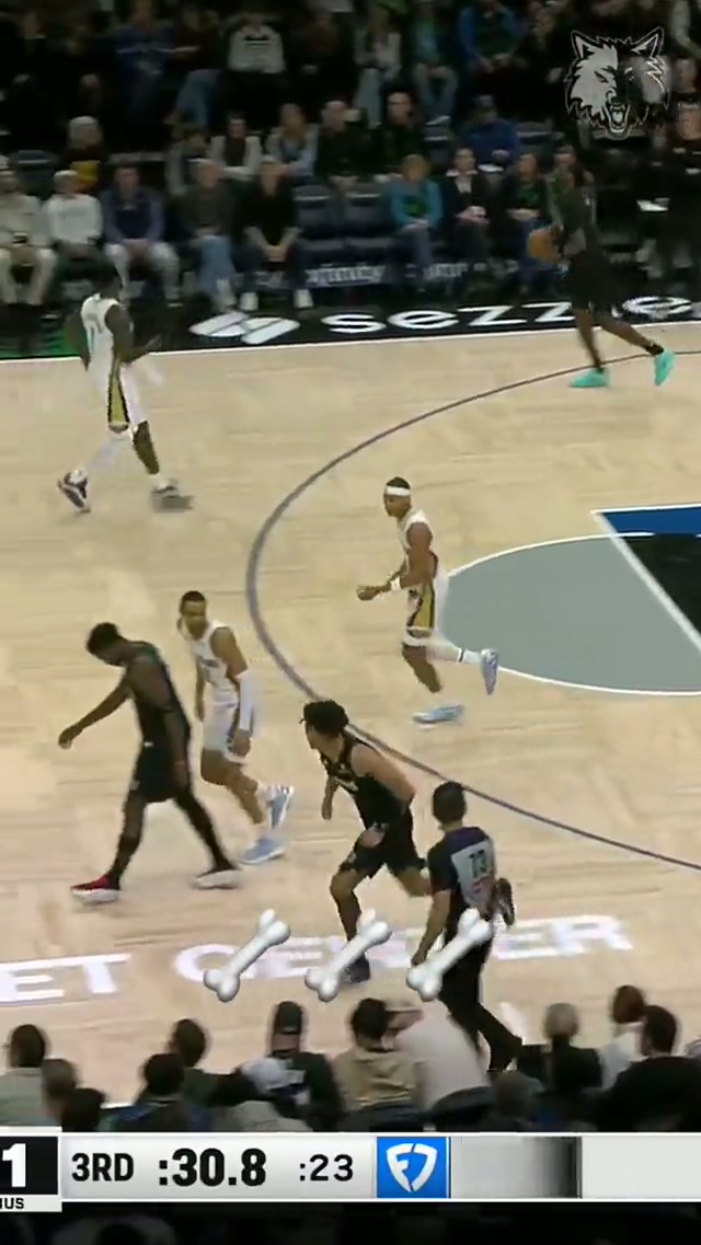 BONES HYLAND. 🎯 #nba #minnesota #timberwolves 