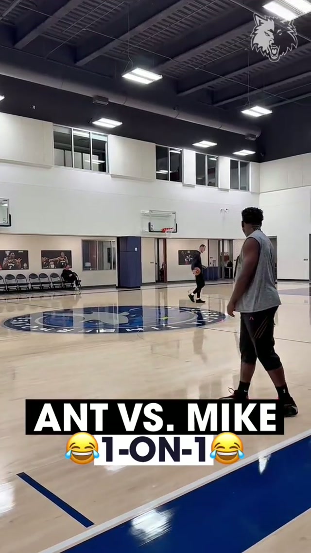 never a dull moment with these two. 😂 #nba #timberwolves #minnesota #anthonyedwards 