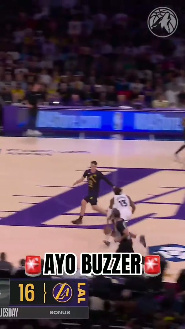 ending the first on an Ayo buzzer 🙂‍↕️‼️ #minnesota #nba  #timberwolves #ayodosunmu #basketball 
