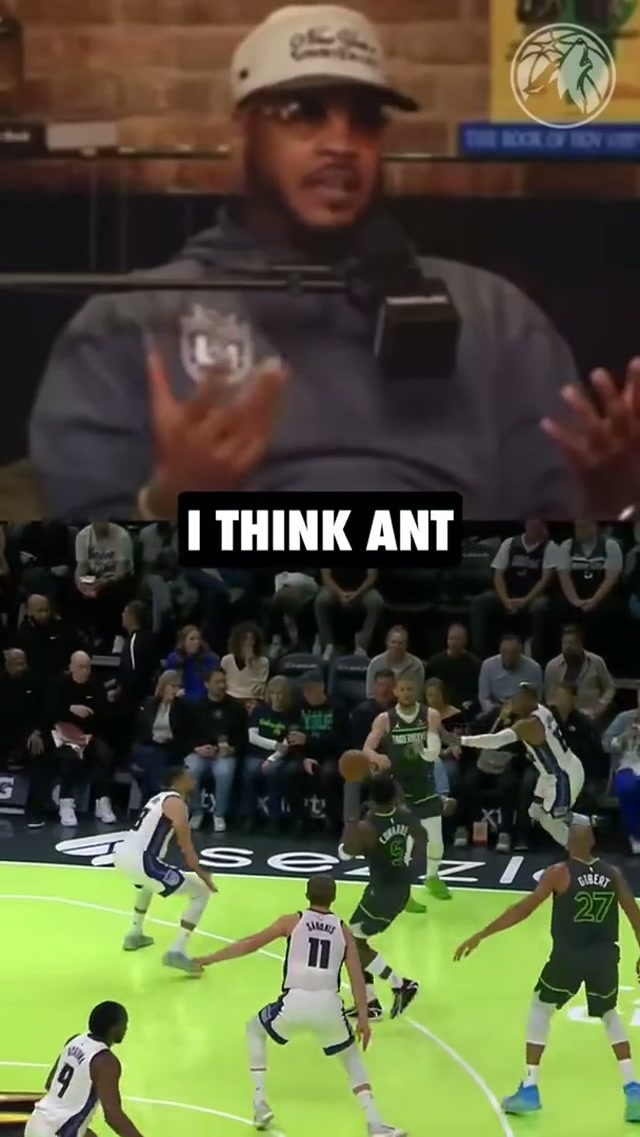 Carmelo has high praise for Ant. 🐜 #minnesota #nba #timberwolves #anthonyedwards #carmeloanthony 