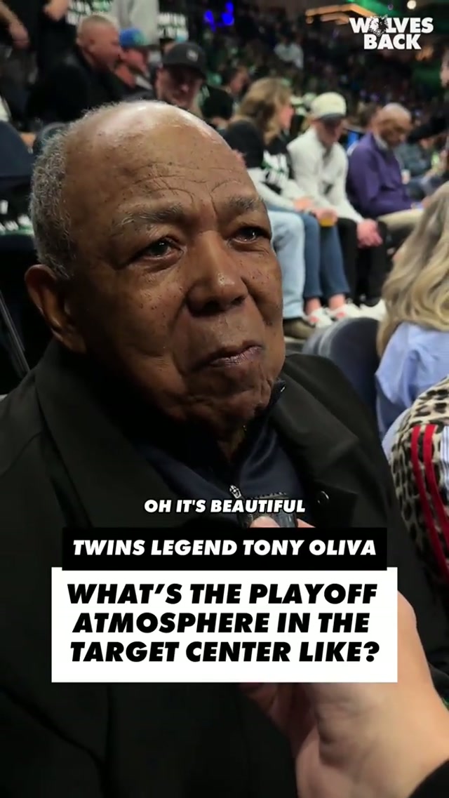 one of the greatest baseball players of all time was in the house for Game 4 🐺 #nba #minnesota #timberwolves 