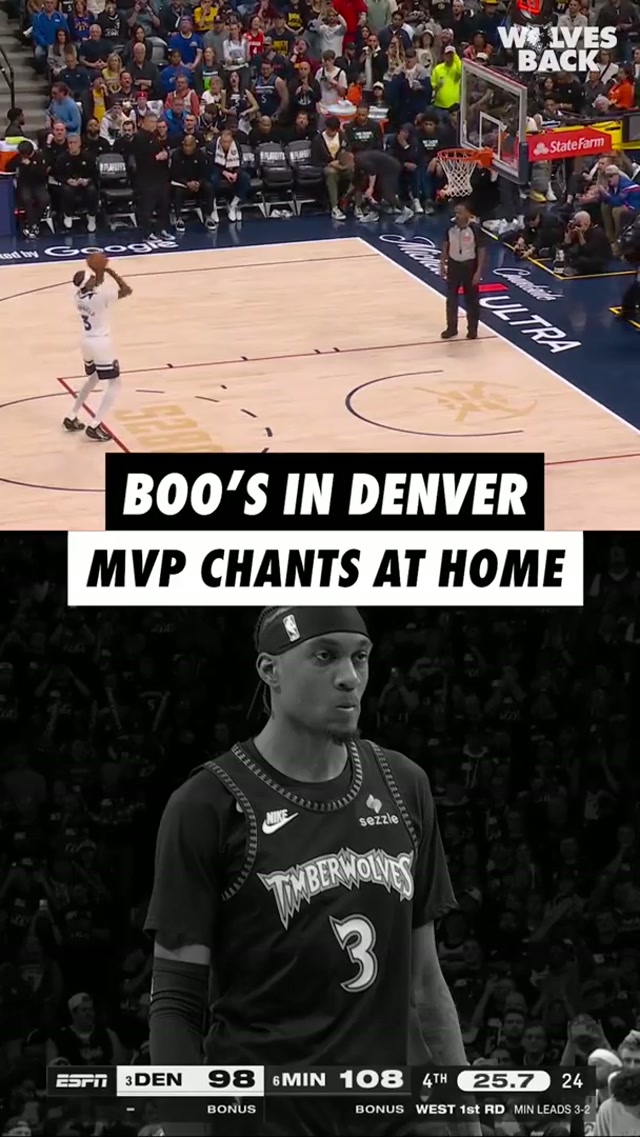 From a Mile High villain to a hometown hero. 💙💚 #minnesota #nba #timberwolves #playoffs #jadenmcdaniels 