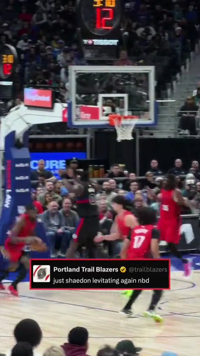 just another day at the office for shaedon sharpe 🤷‍♂️ #nba #dunk #trailblazers #basketball #shaedonsharpe 
