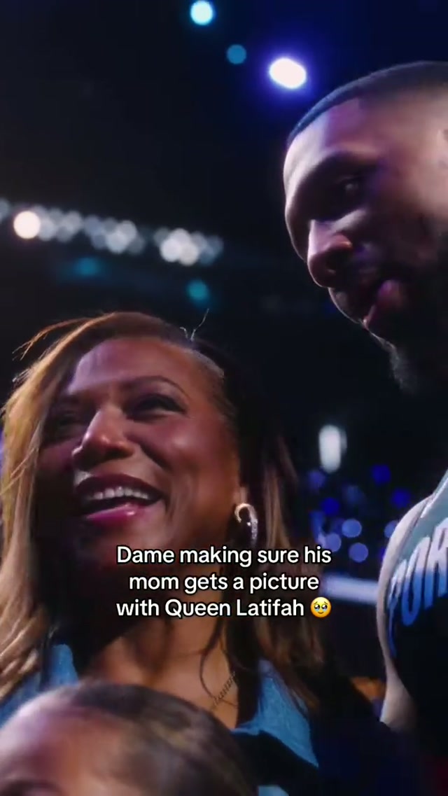 This is so wholesome 🥹🥹 #damianlillard #queenlatifah #NBA #allstar #nbaallstar 