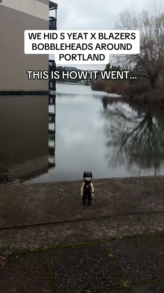 Yeat x Rip City exclusive bobble head scavenger hunt 👀 #yeat #yeattok #trailblazers #music #portland 