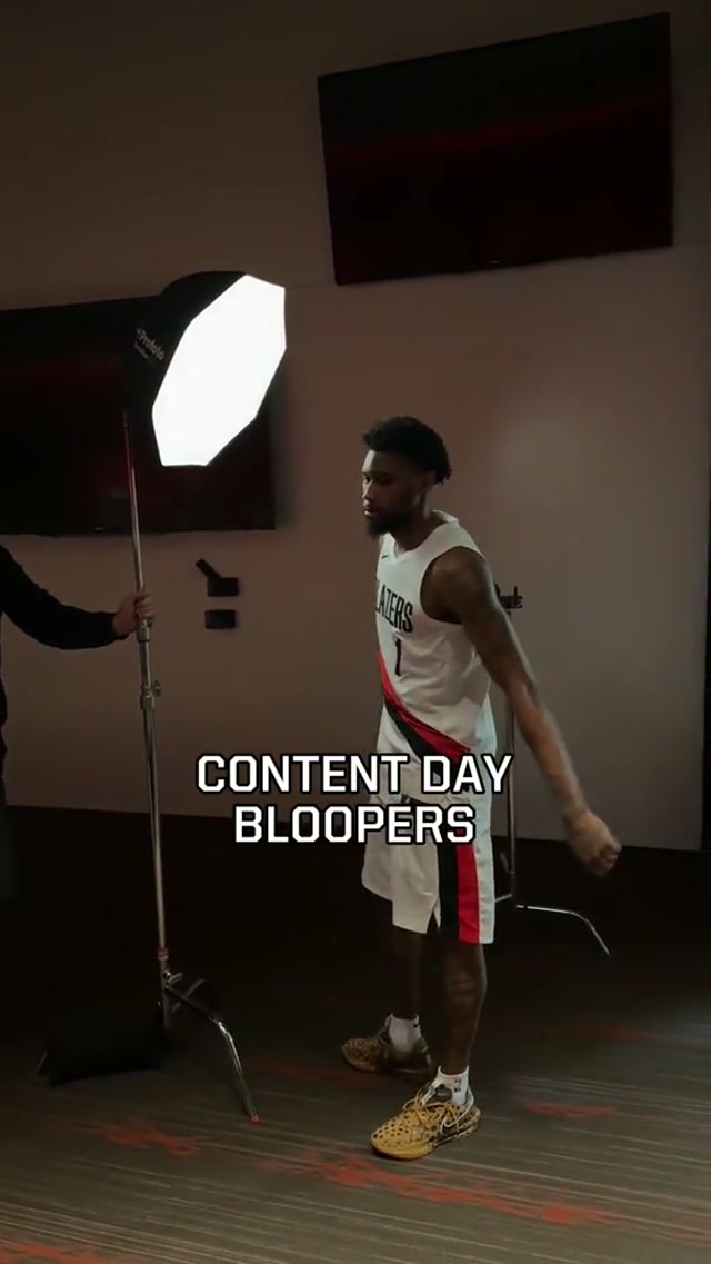 Some fun BTS of our content day 🤣🤭 #trailblazers #NBA #funny #bloopers #trynottolaugh 