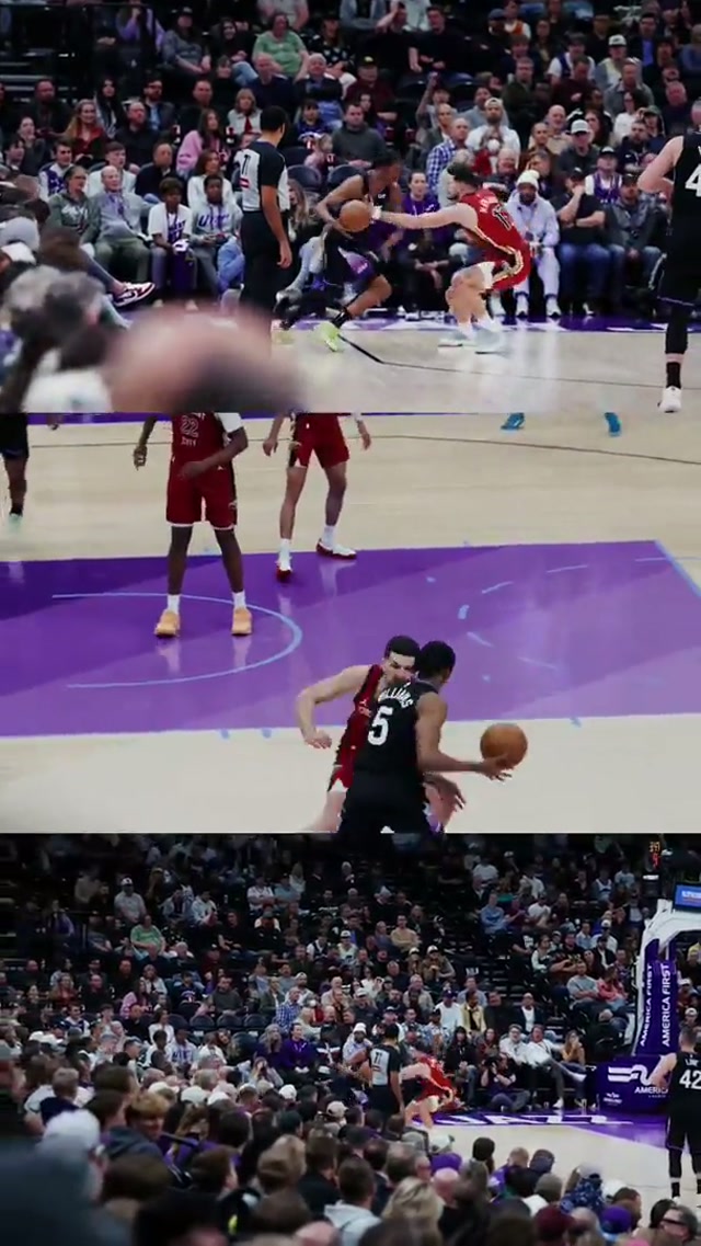 let's be real, we all needed more angles of this one 😮‍💨 #utahjazz #codywilliams #poster #nbahighlights #dunk 