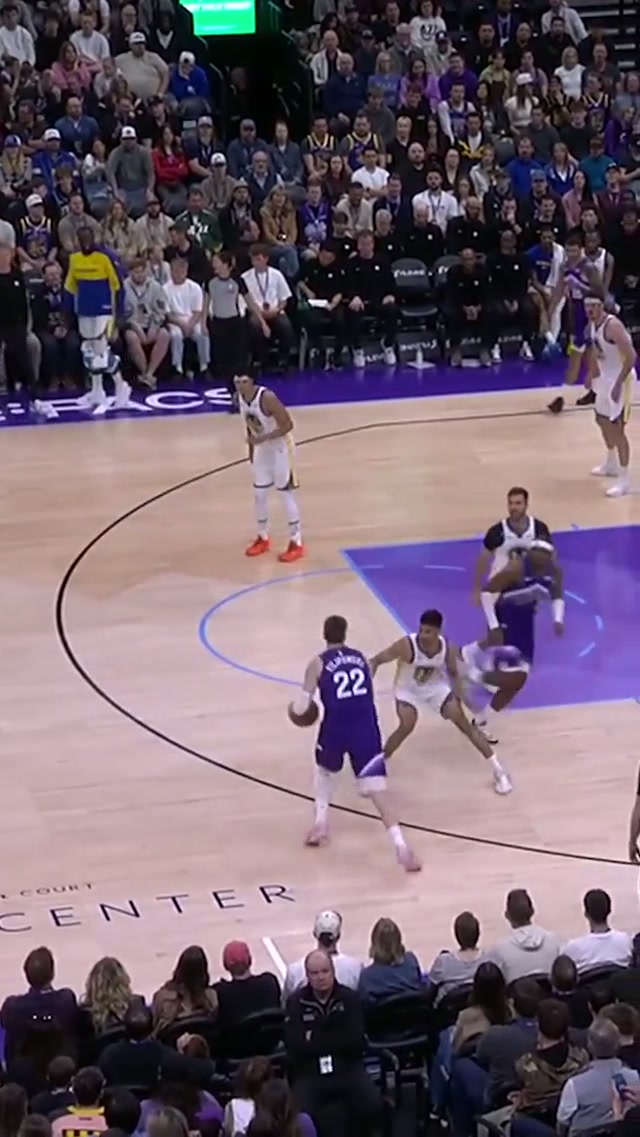 🗣️ WATCH THIS MOVE...MAN DOWN #nba #jazz #highlights #warriors