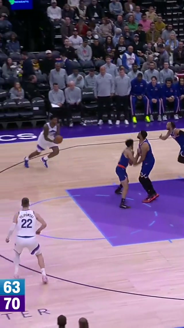 no-look, behind-the-back pass from Brice 👀 #nba #jazz #highlights #knicks