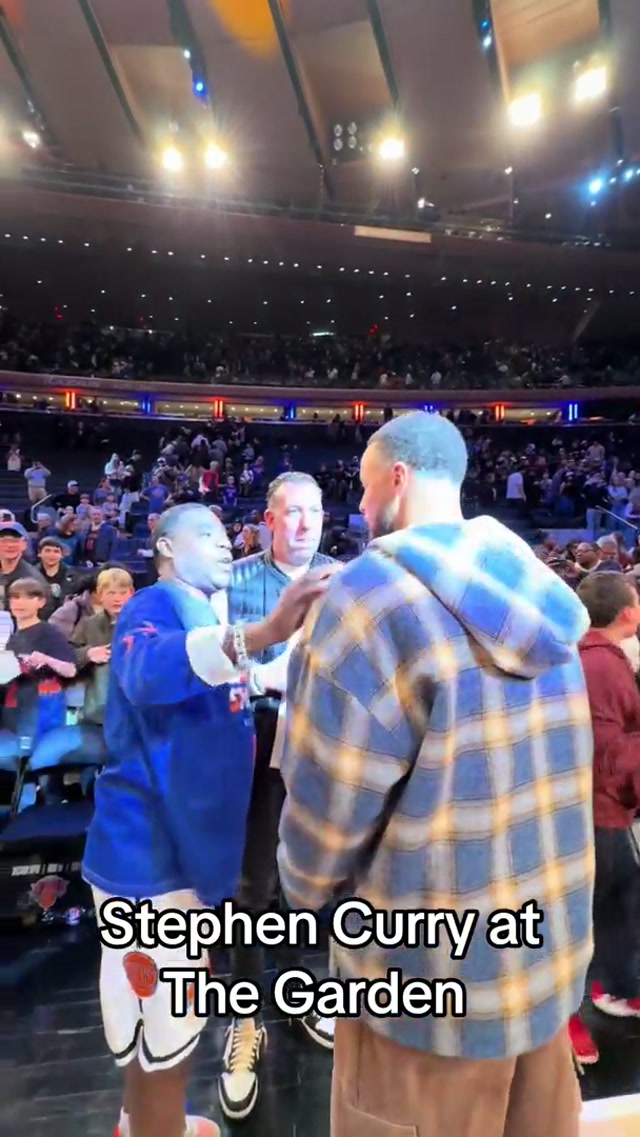 @Stephen Curry says hello at MSG 

#nba #thegarden 