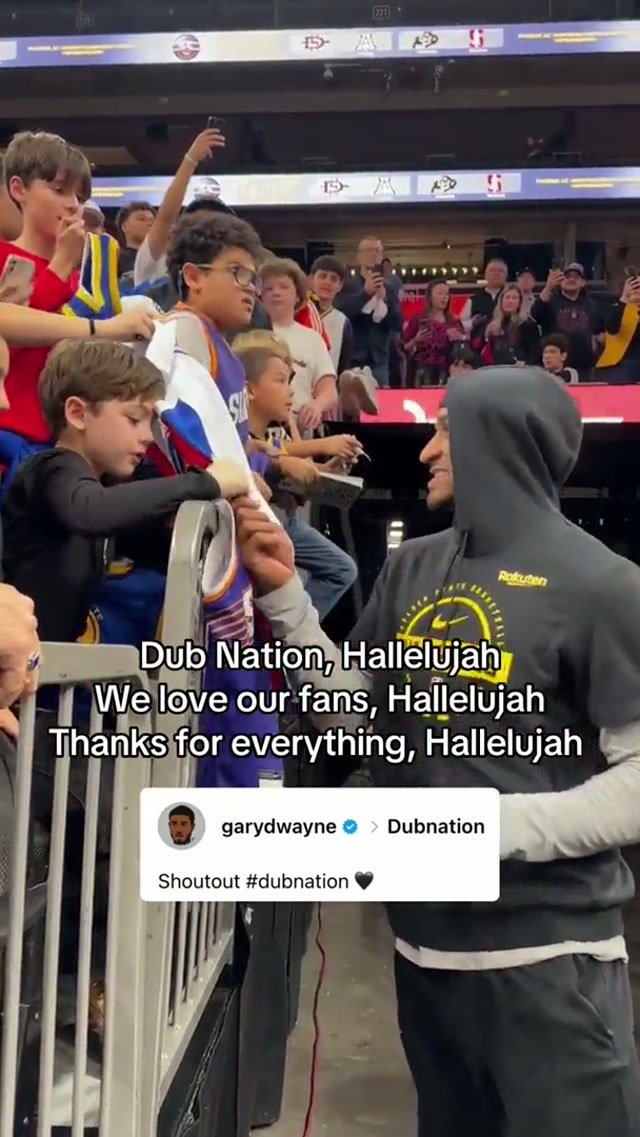 We love you #dubnation Hallelujah 💙🥹 

#nba #fanlove #wholesome #hallelujah 