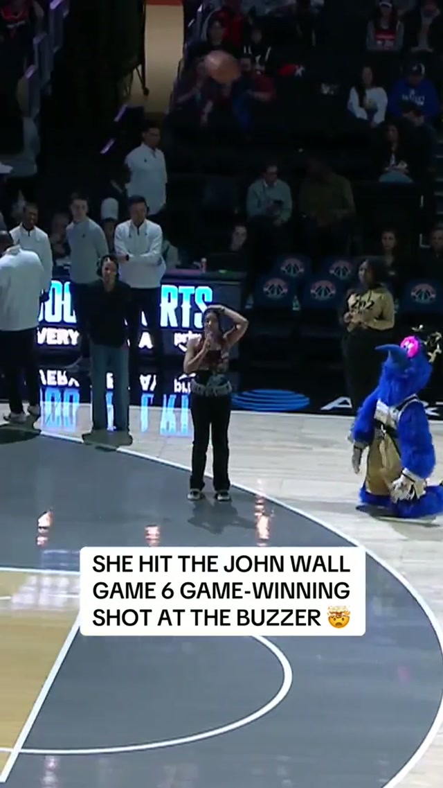 SHE RECREATED THE MOMENT PERFECTLY 🤯 #johnwall #gamewinner #washingtonwizards #highlights 