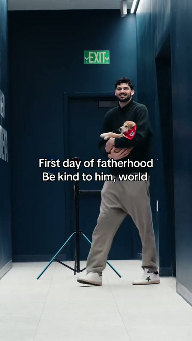First day of fatherhood, be kind to him, world #washingtonwizards #tristanvukcevic #dogsoftiktok #cute #nba @0tricky0 